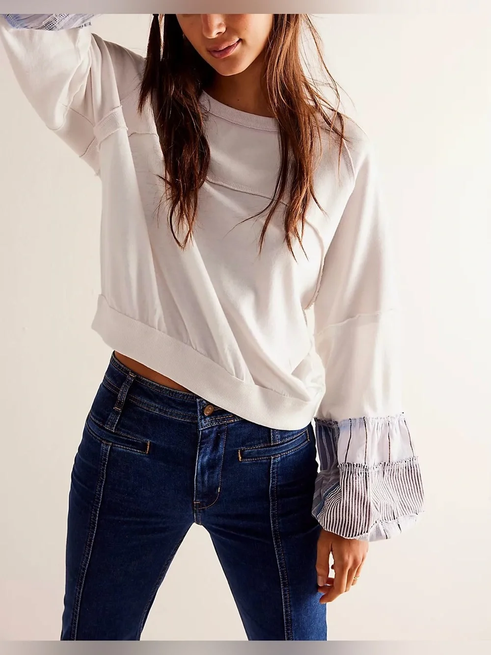 NWOT Free People We The Free Cool Girl Cuff Pullover - small